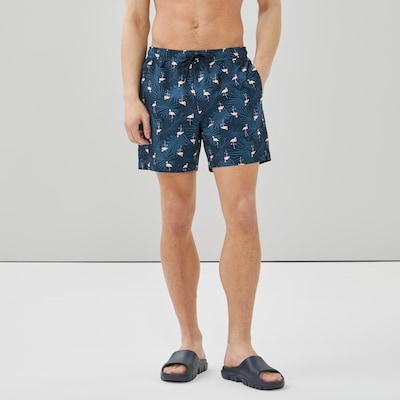 Maillot de bain en tissu gaufré à entrejambe 6 po - Marine foncé