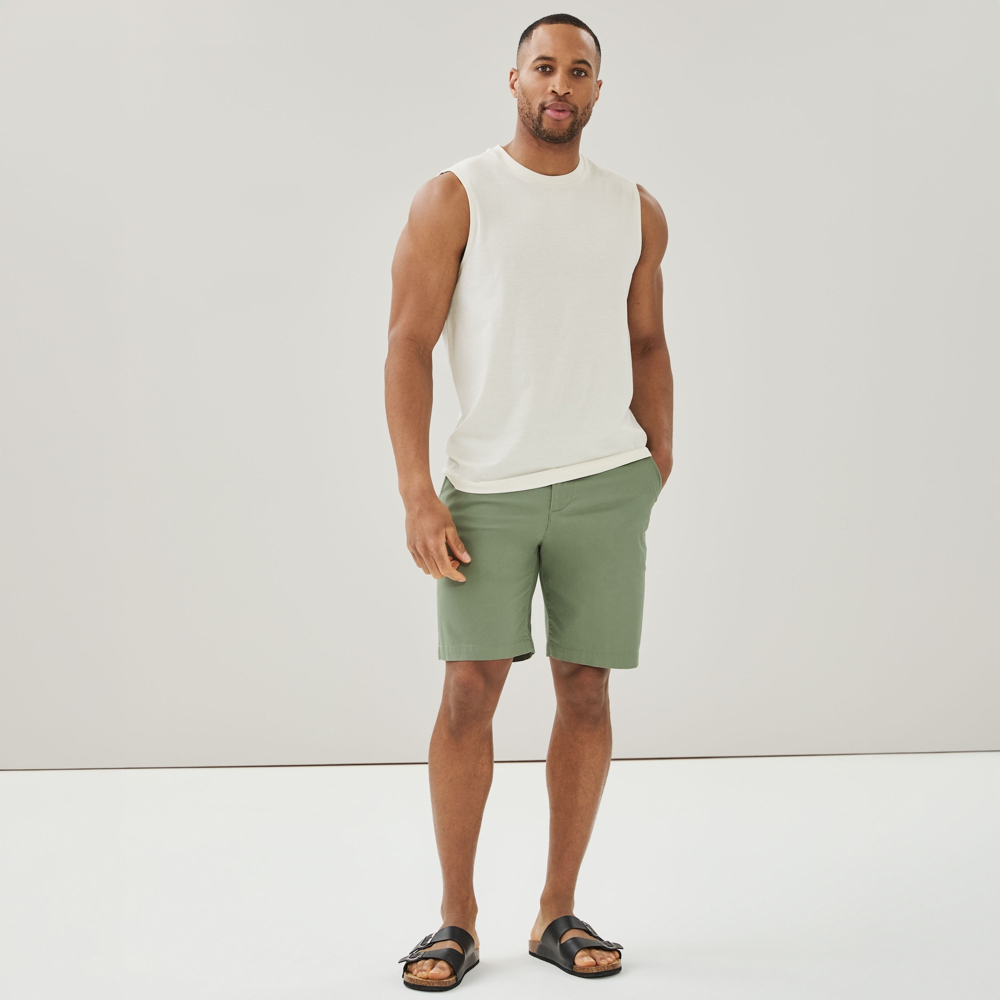 Men's Muscle Tank in Cream from Joe Fresh