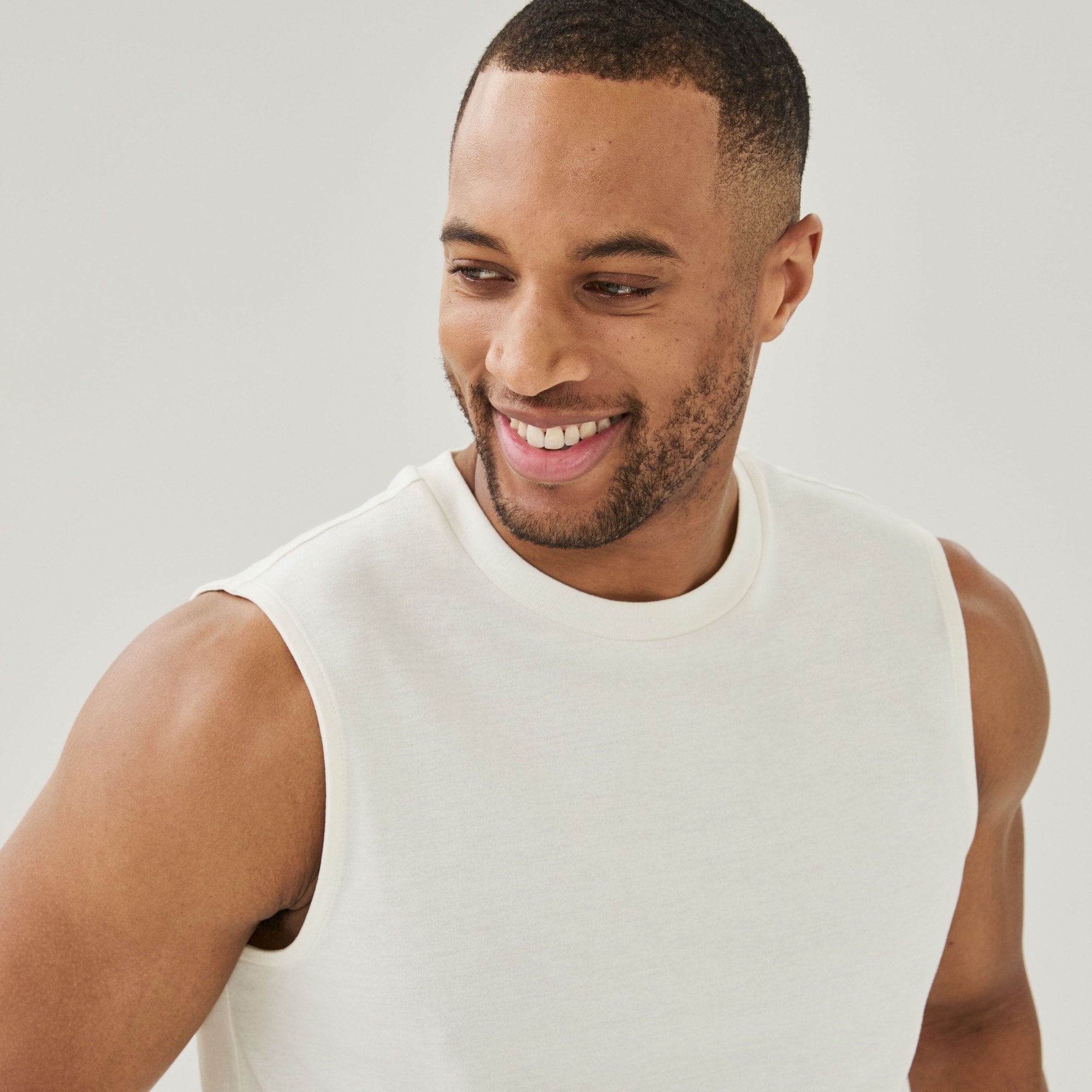 Men's Muscle Tank in Cream from Joe Fresh