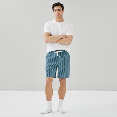 Men's Striped Sleep Short - Blue