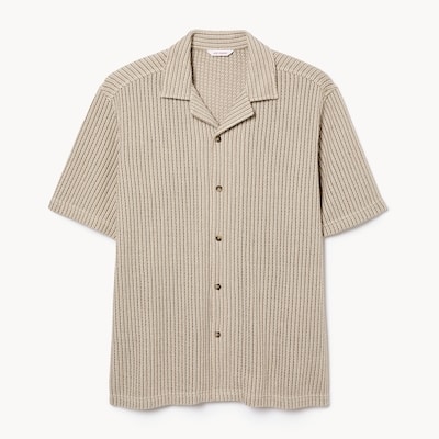 Chemise boutonnée en crochet pour hommes - Farine D'Avoine
