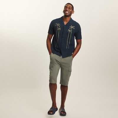 Joe Fresh Men's Embroidered Camp Collar Shirt 1 ea, $35.00/1ea