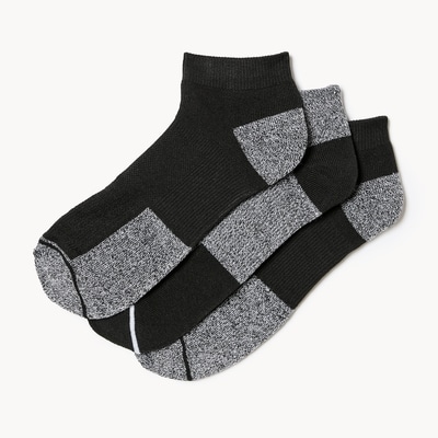 Men's 3-Pack Ankle Socks - Black