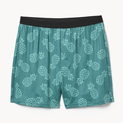 Caleçon boxeur imprimé pour hommes - Turquoise.