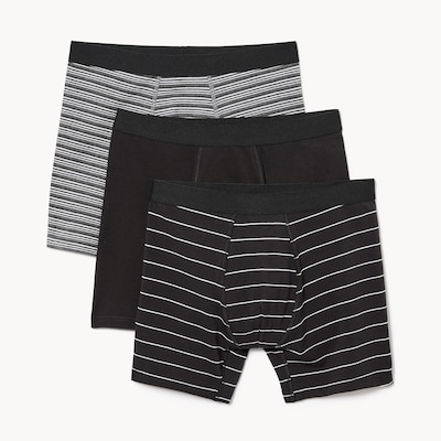 Ensemble de 3 caleçons boxeurs pour hommes - Noir