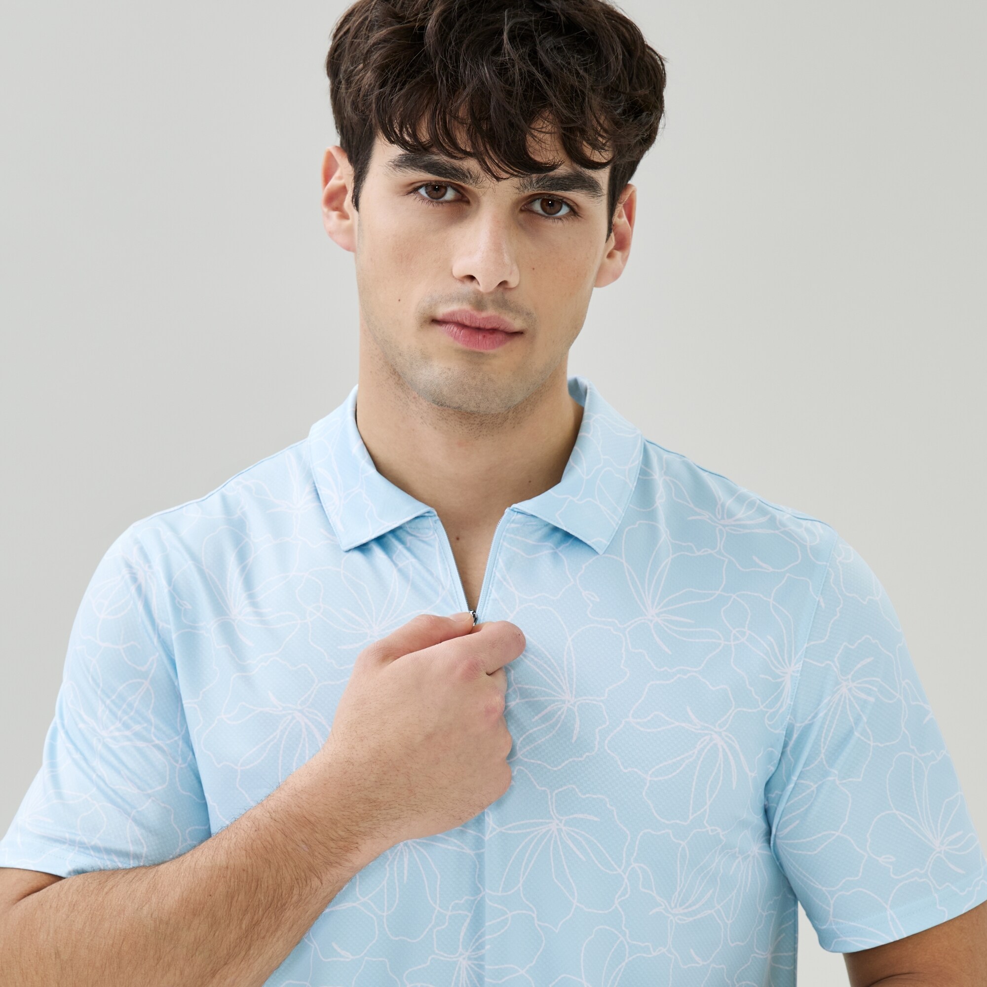 Polo de golf sport imprimé pour hommes