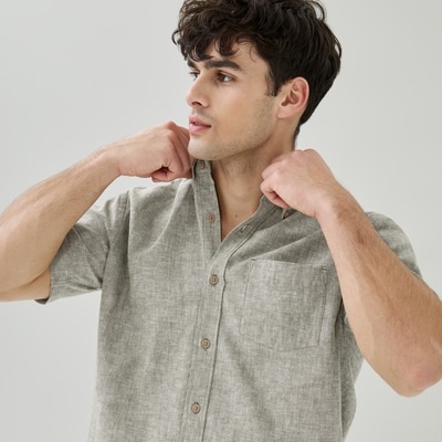 Joe Fresh Men's Linen Cotton Button-Down Shirt 1 ea, $35.00/1ea