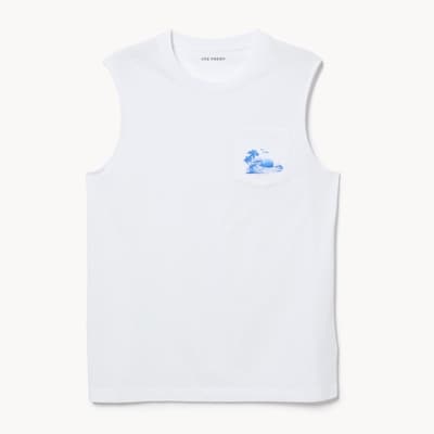 Débardeur imprimé pour hommes - Blanc pur