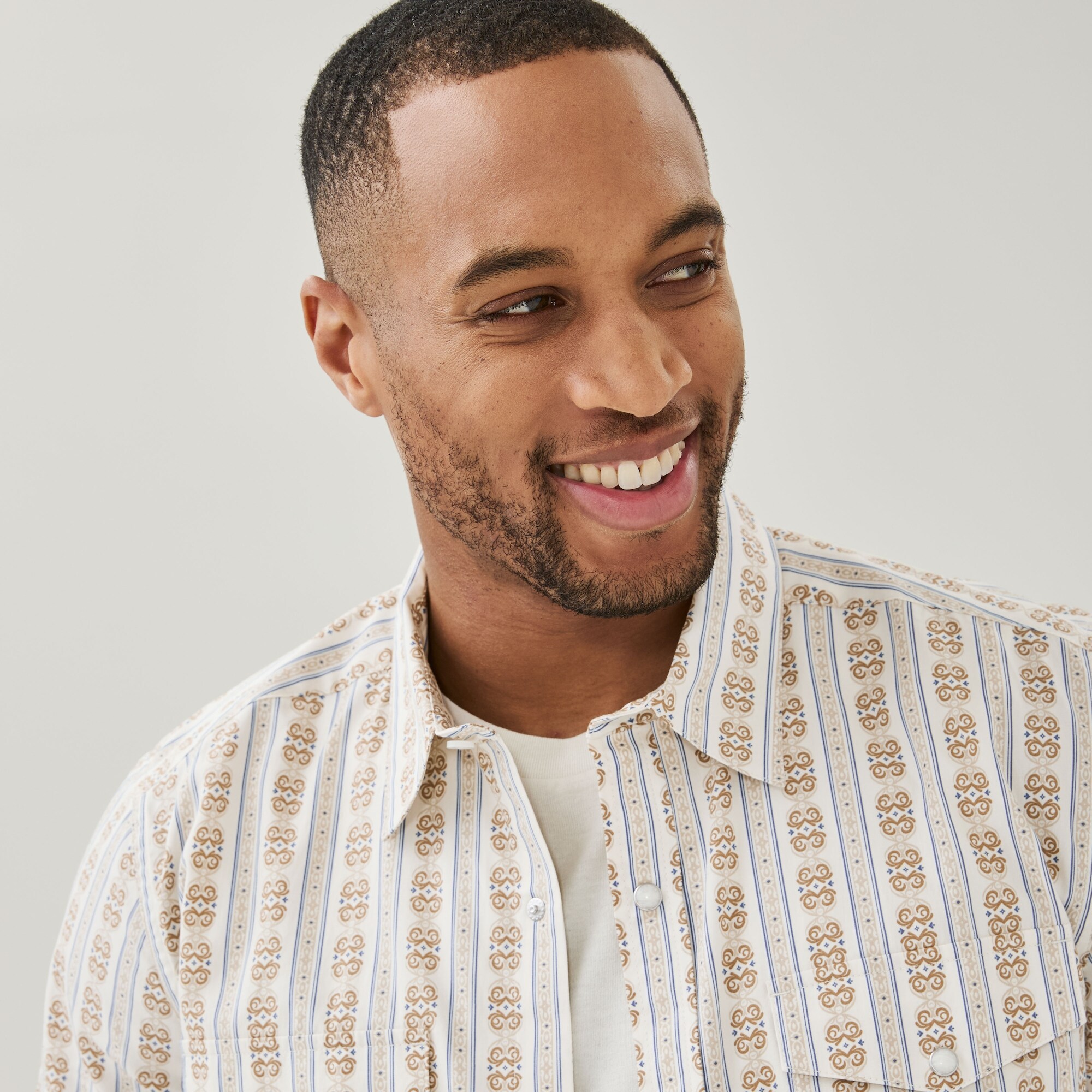 Chemise imprimée boutonnée pour hommes