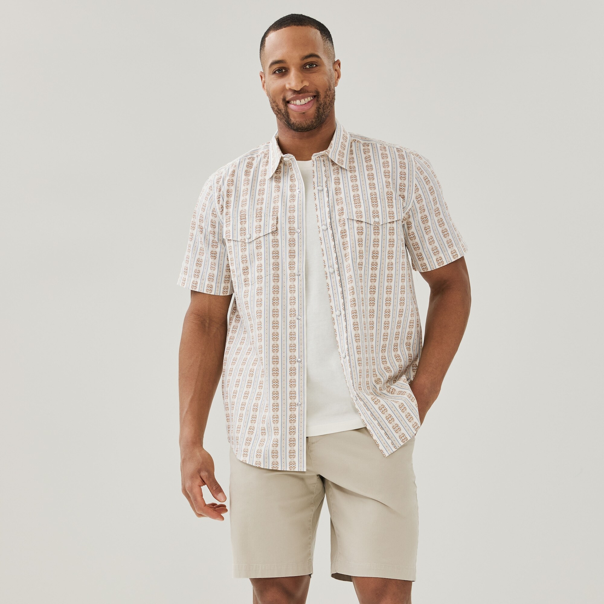 Chemise imprimée boutonnée pour hommes