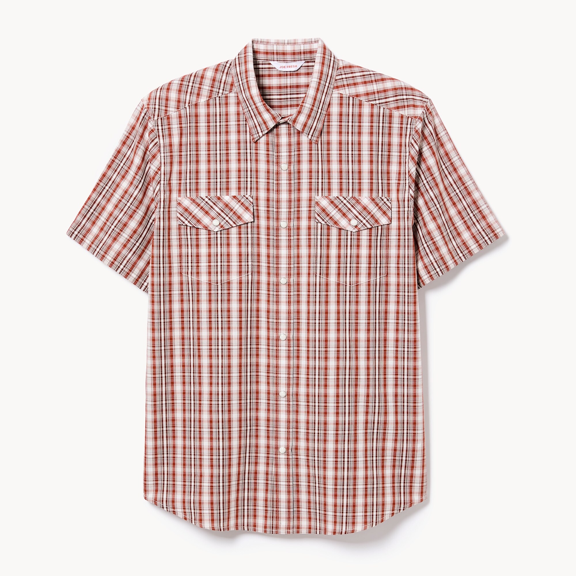 Chemise boutonnée à carreaux pour hommes