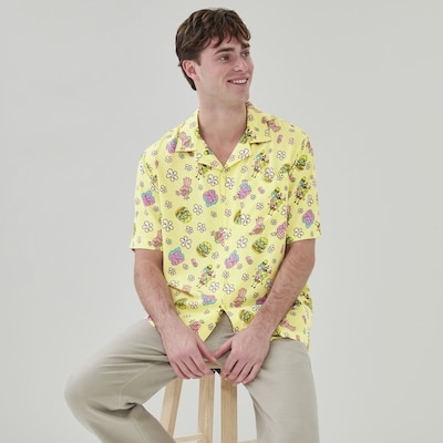 Men's SpongeBob SquarePants Gauze Shirt - Light Yellow