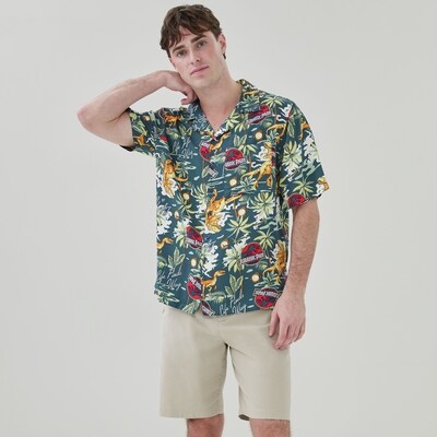 Chemise en gaze Parc jurassique pour hommes - Bleu Foncé