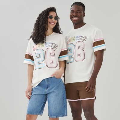 Adult Pride Varsity T-Shirt - Off White