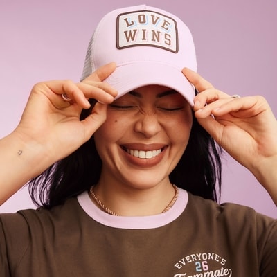 Adult Pride Trucker Hat  - Light Pink