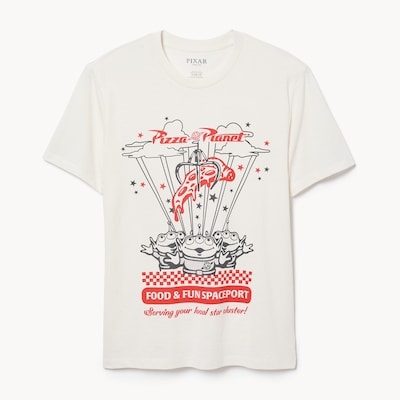 Adult Pixar Toy Story Pizza Planet T-Shirt - Cream