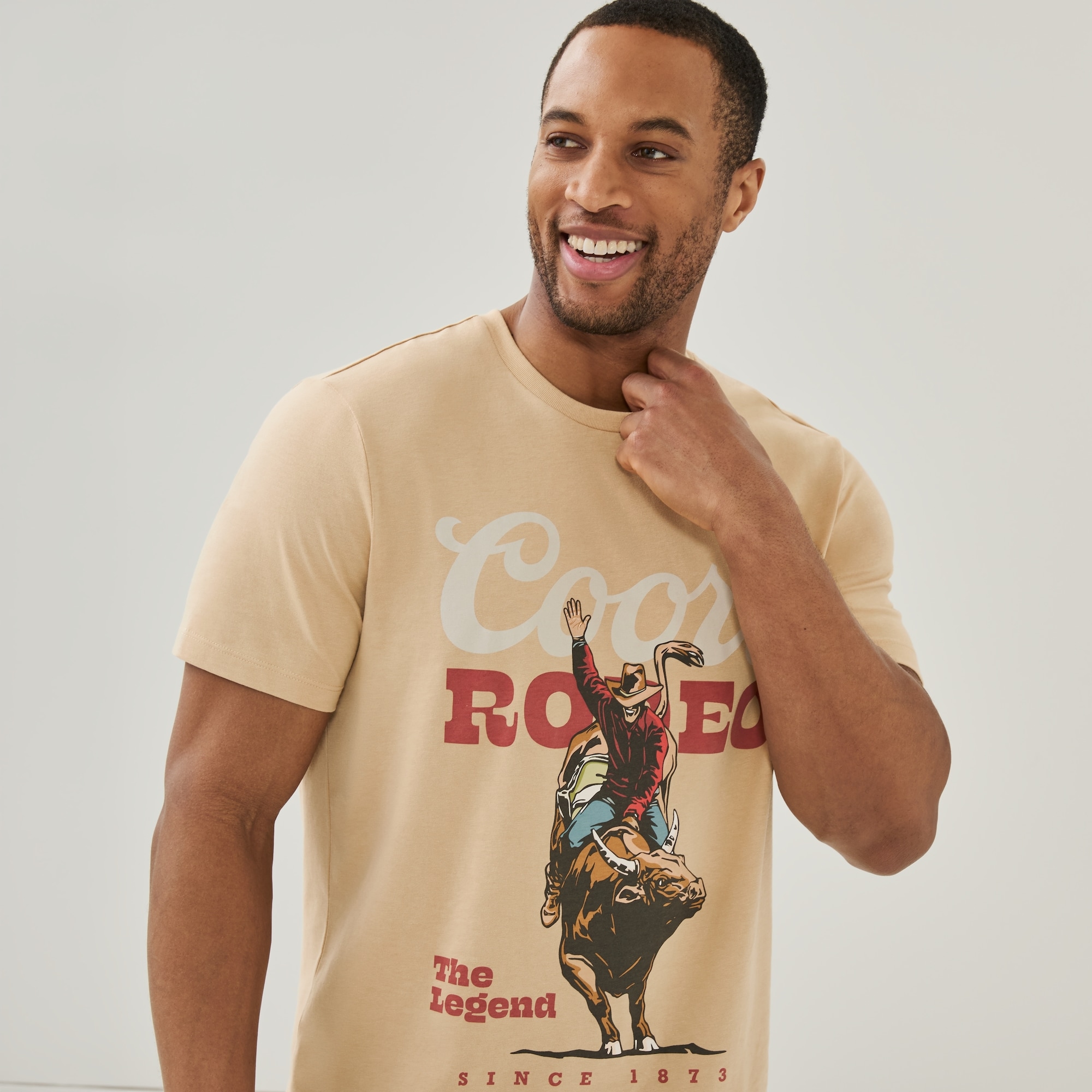 Adult Coors Rodeo Graphic T-Shirt in Light Beige from Joe Fresh