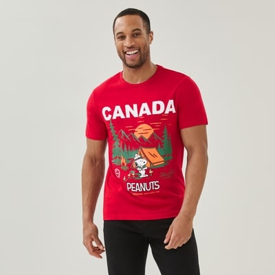 T-shirt Snoopy Canada de Peanuts pour adultes - Rouge