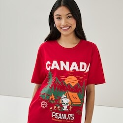 Joe Fresh Adult Peanuts Snoopy Canada T-Shirt - 1 ea | Dominion