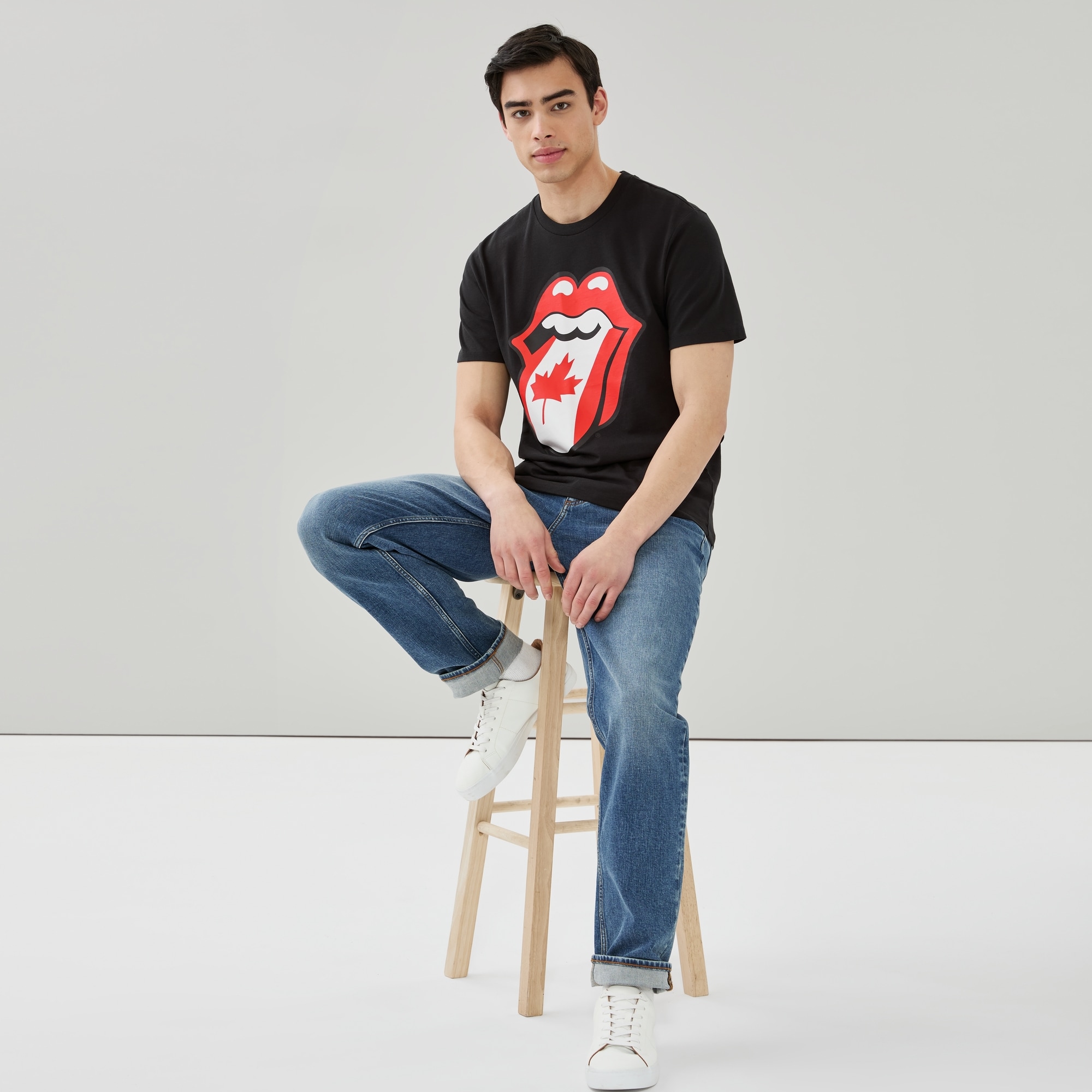 Adult The Rolling Stones Canada T-Shirt in Black from Joe Fresh