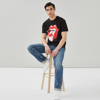 T-shirt The Rolling Stones Canada Adulte - Noir