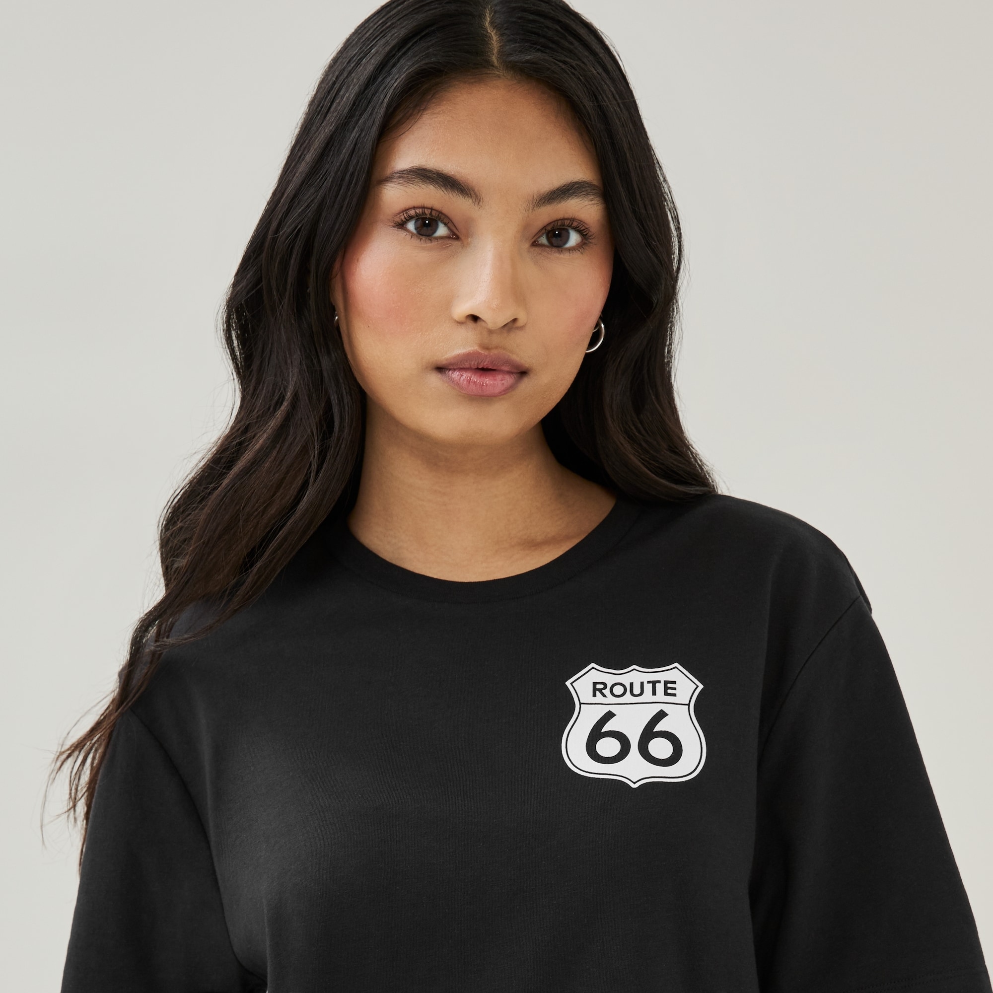 T-shirt imprimé Route 66 pour adultes in Noir from Joe Fresh
