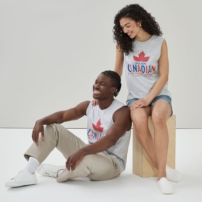 Adult Molson Canadian Tank - Light Grey Mix
