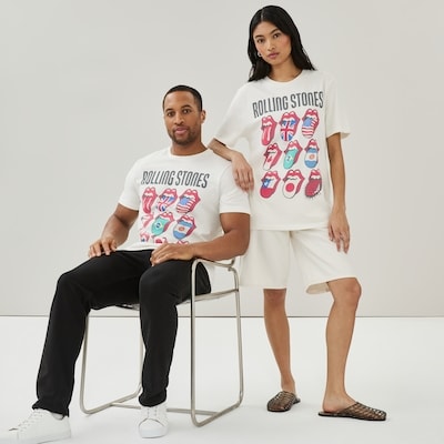 Adult The Rolling Stones Graphic T-Shirt - Off White