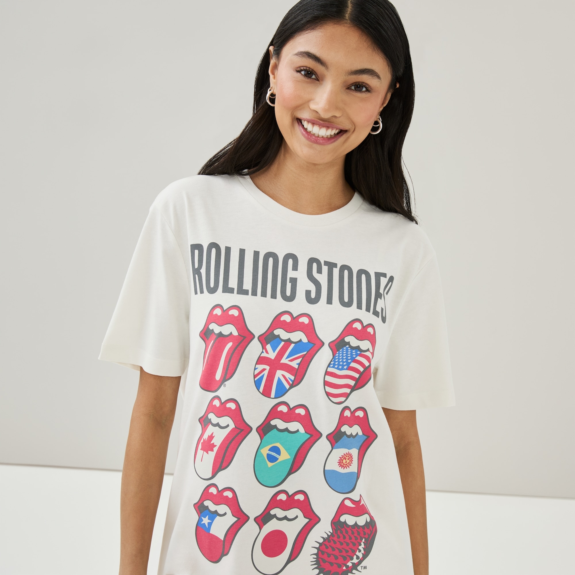 Adult The Rolling Stones Graphic T-Shirt in Off White from Joe Fresh