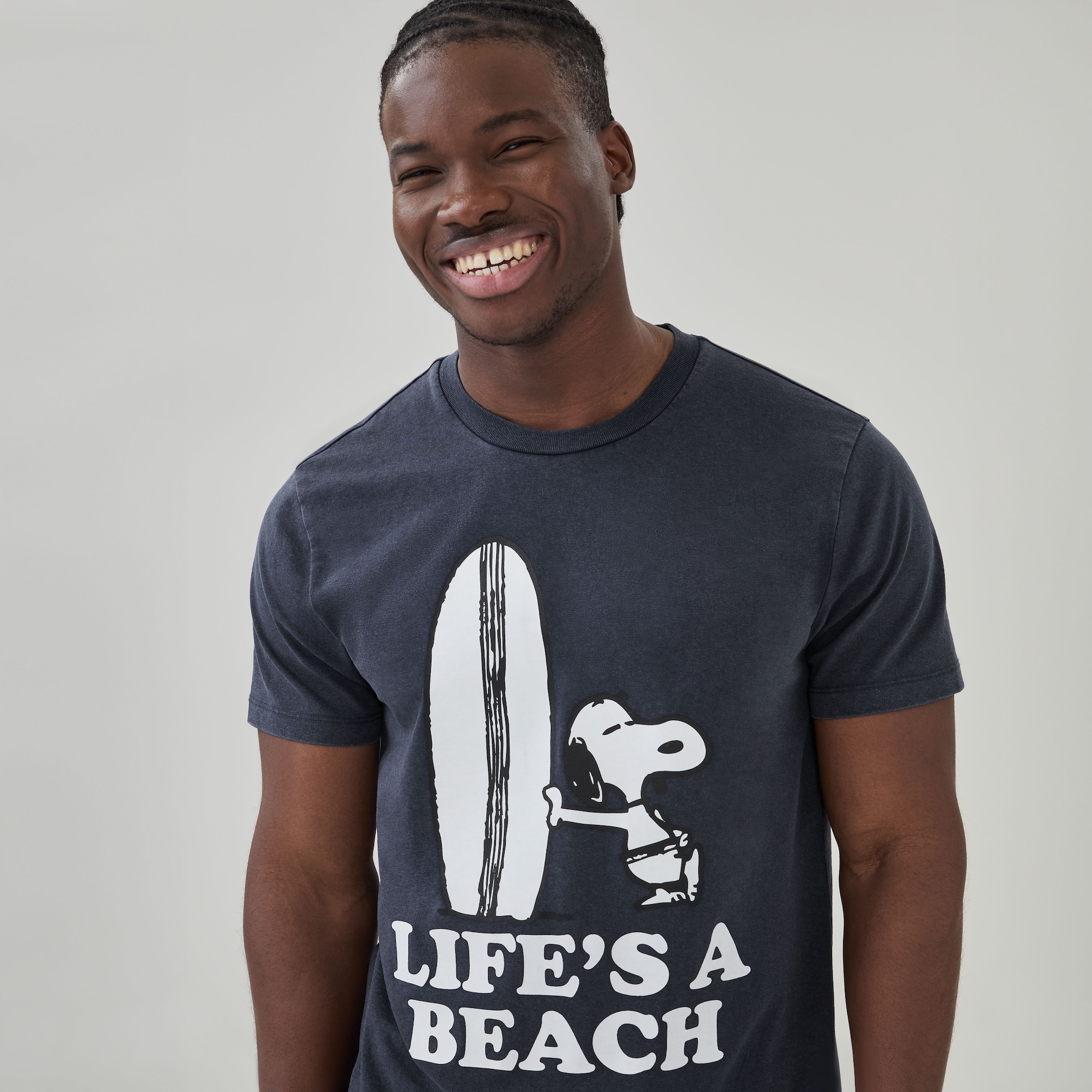 Adult Peanuts Snoopy T-Shirt in Navy Mix from Joe Fresh