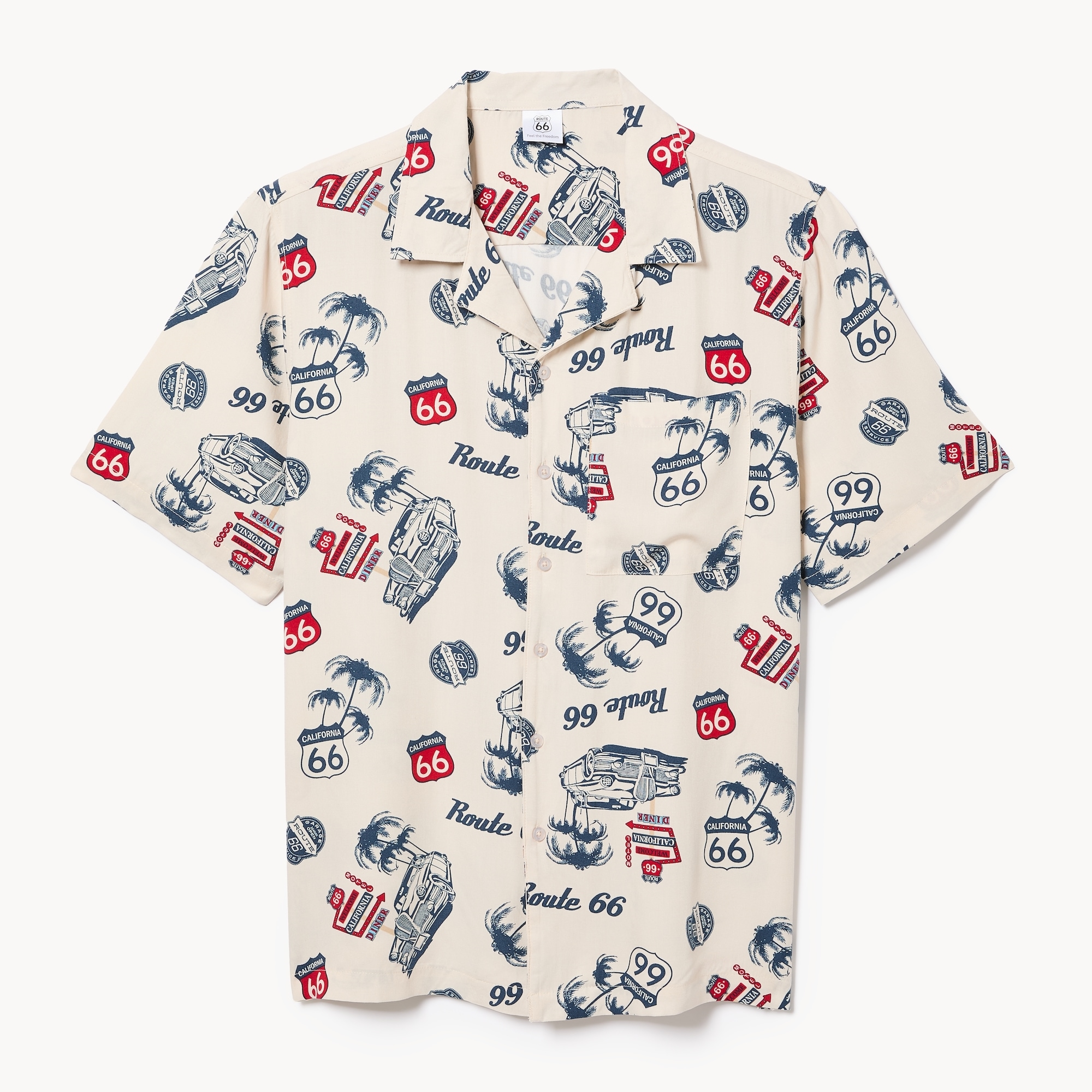 Adult Route 66 Button-Up Shirt