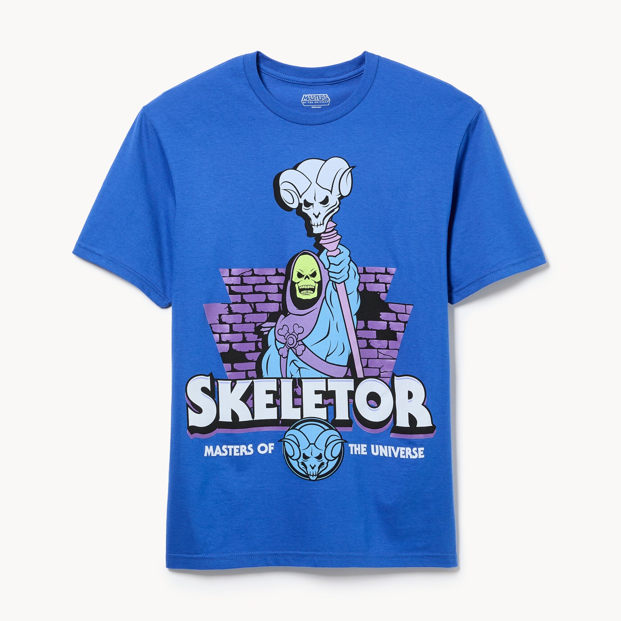 Adult Masters of the Universe Skeletor T-Shirt in Royal Blue from 