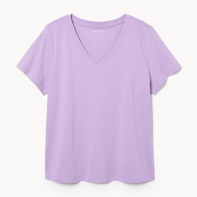 Women+ Organic Cotton V-Neck T-Shirt - Light Purple