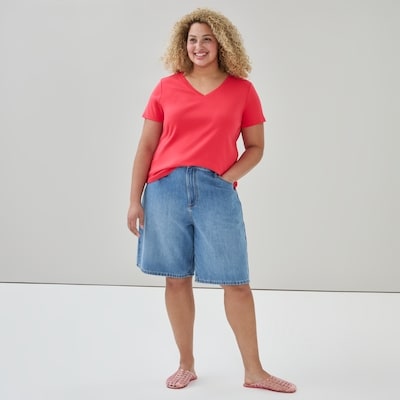 Joe Fresh T-shirt à col en V en coton biologique Femmes+ 1 ea, 16,00 $/1ch