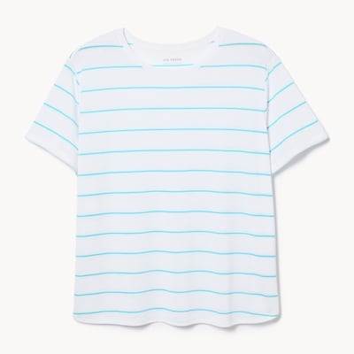 T-shirt décontracté à rayures Femmes+ - Bleu Vif