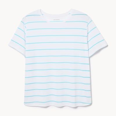 Women+ Striped Relaxed T-Shirt - Bright Blue