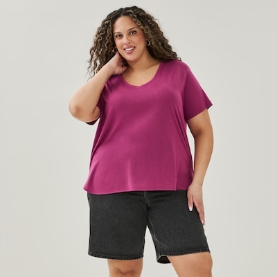 Joe Fresh T-shirt décontracté à col en V Femmes+ 1 ea, 16,00 $/1ch