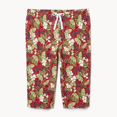 Pantalon de nuit court imprimé Femmes+ - Bourgogne