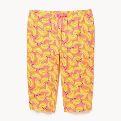 Women+ Printed Cropped Sleep Pant - Yellow