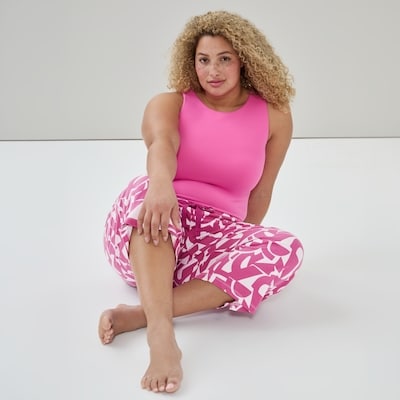 Pantalon de nuit court imprimé Femmes+ - Magenta
