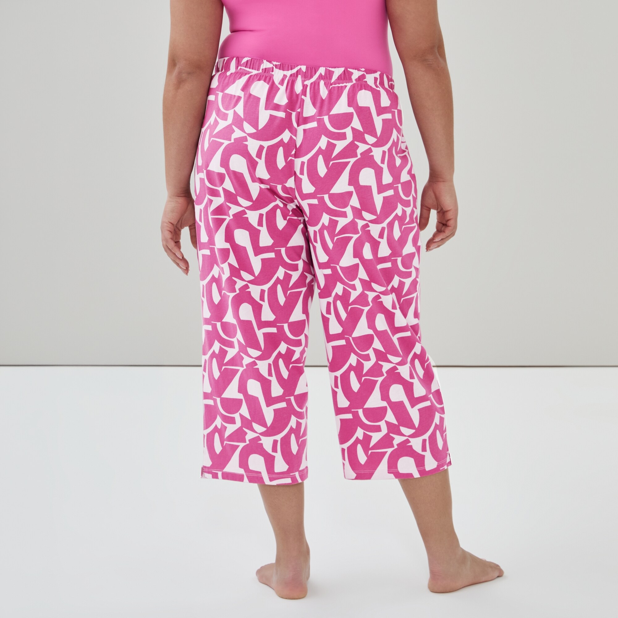 Pantalon de nuit court imprimé Femmes+
