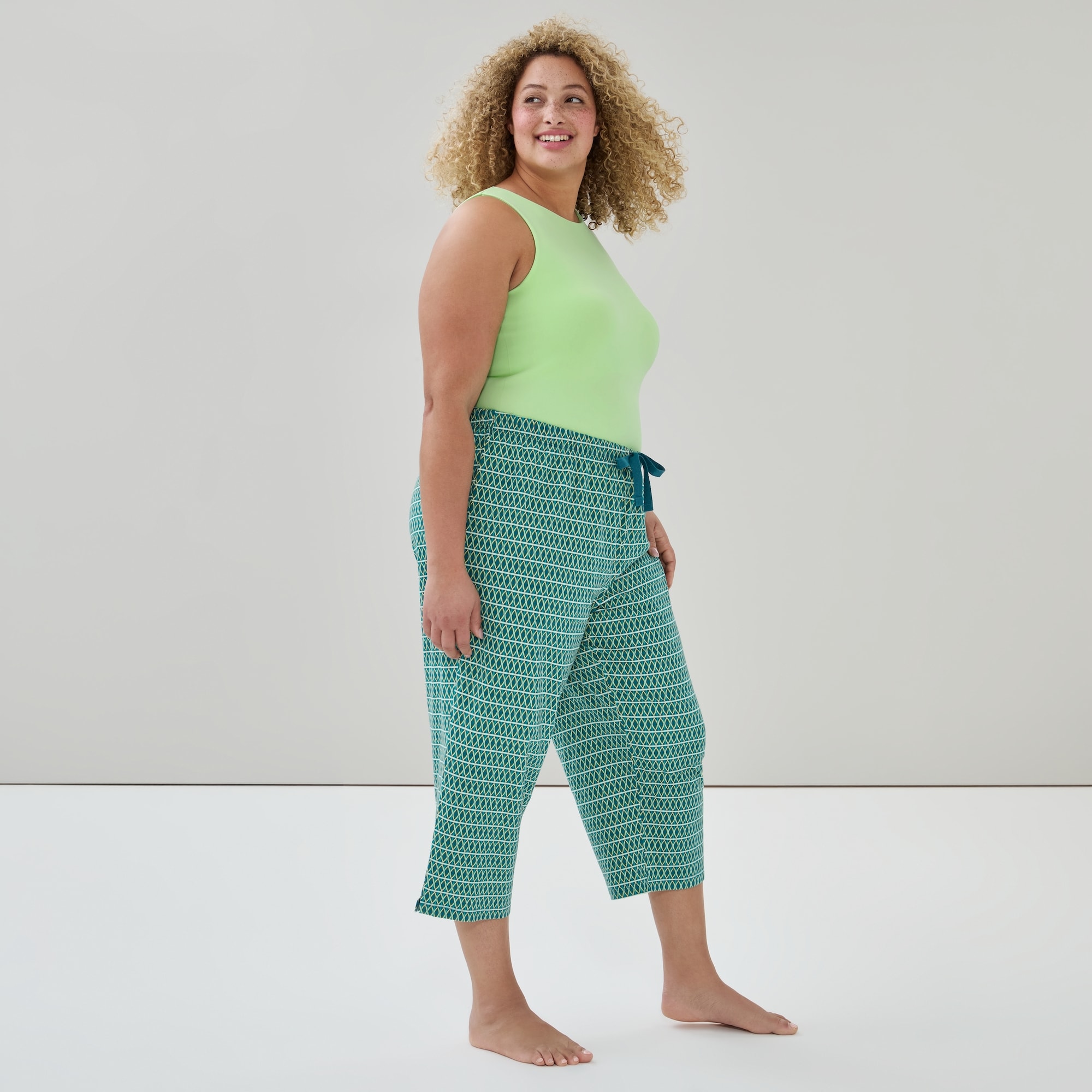 Women+ Printed Cropped Sleep Pant