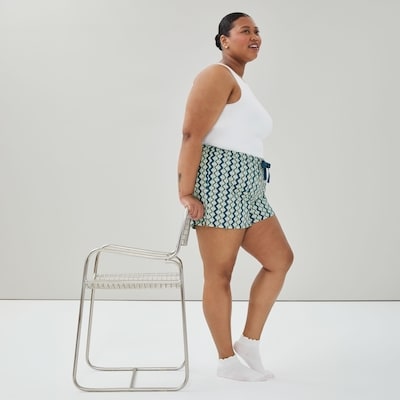 Short de nuit imprimé Femmes+ - Bleu Foncé