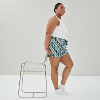 Short de nuit imprimé Femmes+ - Bleu Foncé