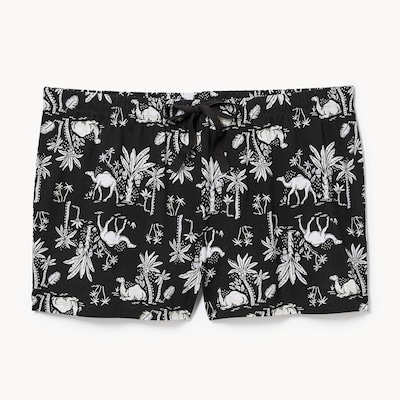 Women+ Printed Sleep Short - Black