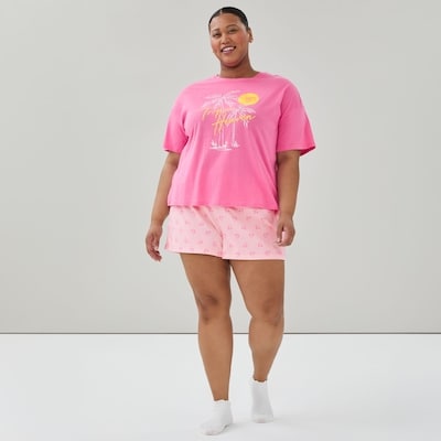 Women+ Graphic Sleep T-Shirt - Pink