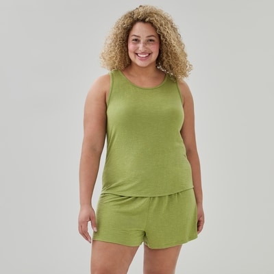Women+ Tank Sleep Set - Dusty Green