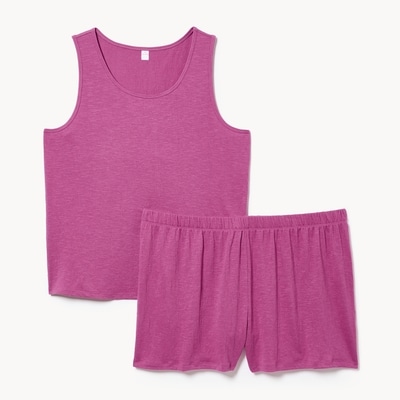 Women+ Tank Sleep Set - Magenta