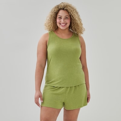 Pyjama avec cami Femmes+ - VERT POUSSIEREUX