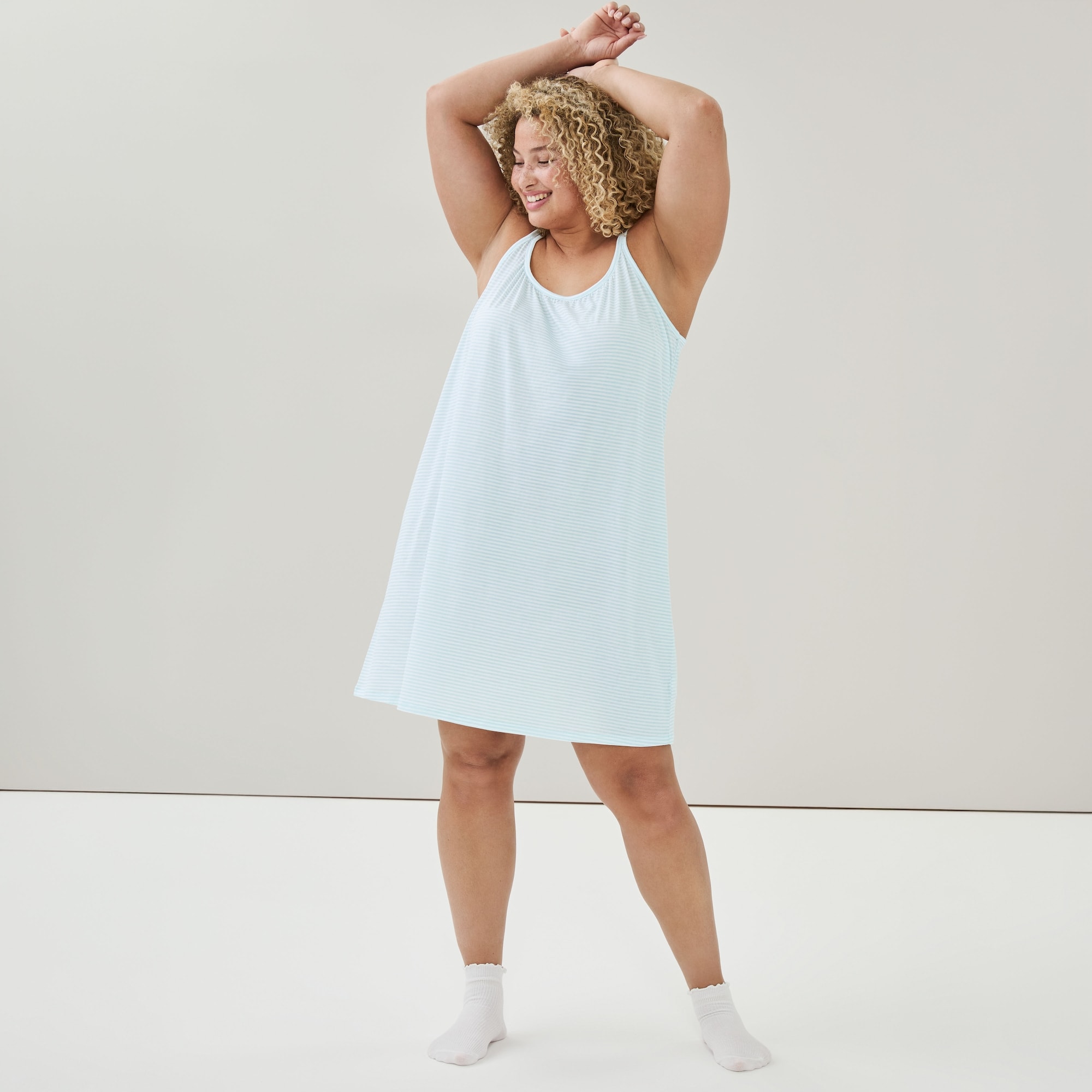 Women+ Sleep Cami Dress in Blue from Joe Fresh